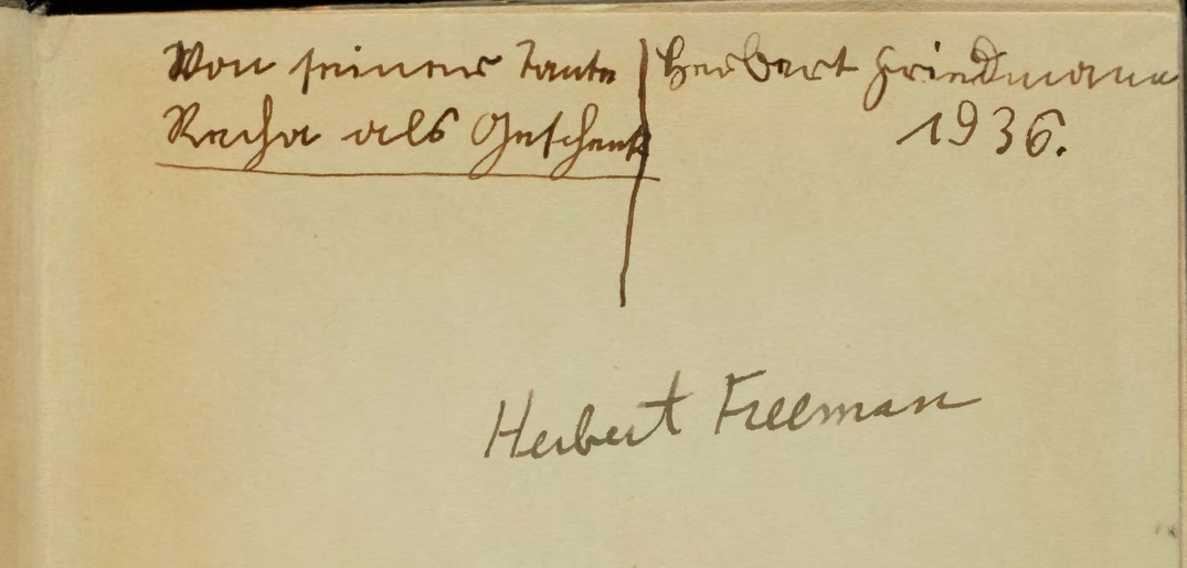 Cropped Inscription page : Bickermann, Elias. Die Makkabäer,1935 (Bücherei des Schocken Verlags ; 47)