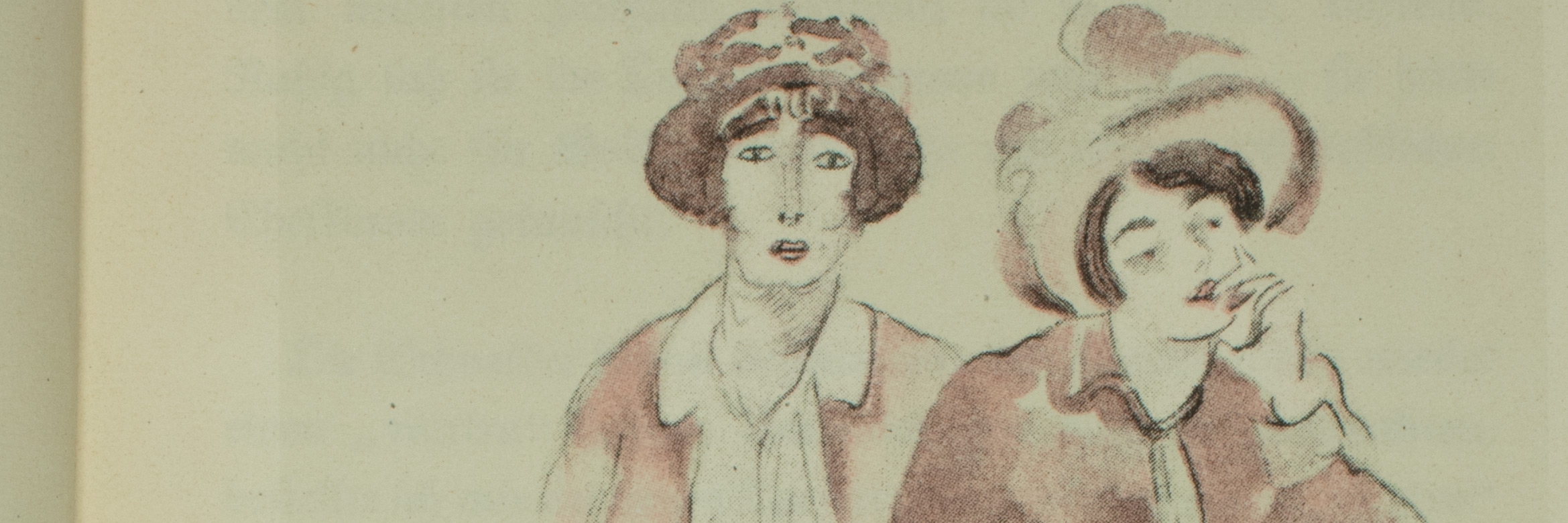 An illustration by Emil Orlik of stylish ladies in Julie Elias's Taschenbuch für Damen