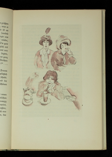 An illustration by Emil Orlik of stylish ladies in Julie Elias's Taschenbuch für Damen