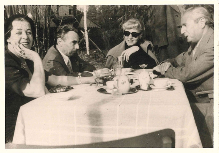 Alfred and Kitty with Erich Kästner and Luiselotte Enderle