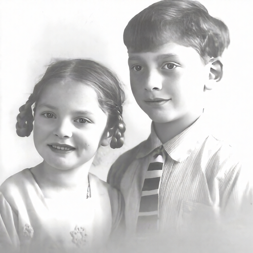 Udo and his sister Ulla in 1933