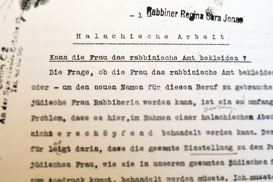 Regina Jonas' Dissertation "Can a Woman be a Rabbi"