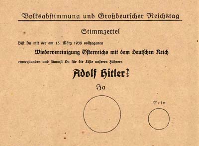 Stimmzettel Anschluss