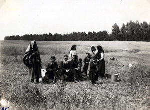 Evacuated Jews Praying in Lublin